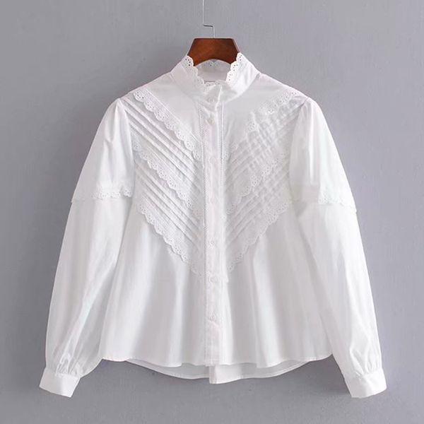 agong lace stand collar blouses women fashion solid poplin shirts women elegant puff sleeve female ladies jl, White
agong lace stand collar blouses women fashion solid poplin shirts women elegant puff sleeve female ladies jl, White