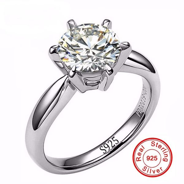 classic real solid silver wedding rings for women set 6mm sona diamond cz engagement ring 925 pure silver rings fine jewelry size 4-9, Slivery;golden
classic real solid silver wedding rings for women set 6mm sona diamond cz engagement ring 925 pure silver rings fine jewelry size 4-9, Slivery;golden