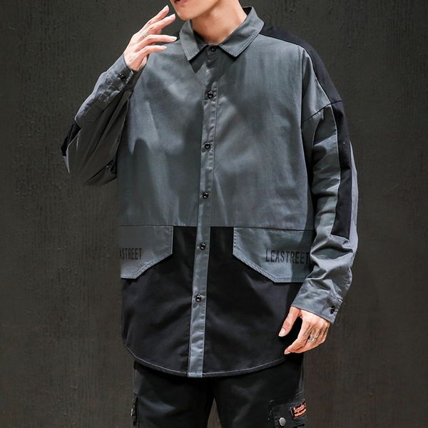 color matching shirt male harajuku style bf early autumn loose coat plus fat large size leisure hip hop korean version 50cs, White;black
color matching shirt male harajuku style bf early autumn loose coat plus fat large size leisure hip hop korean version 50cs, White;black
