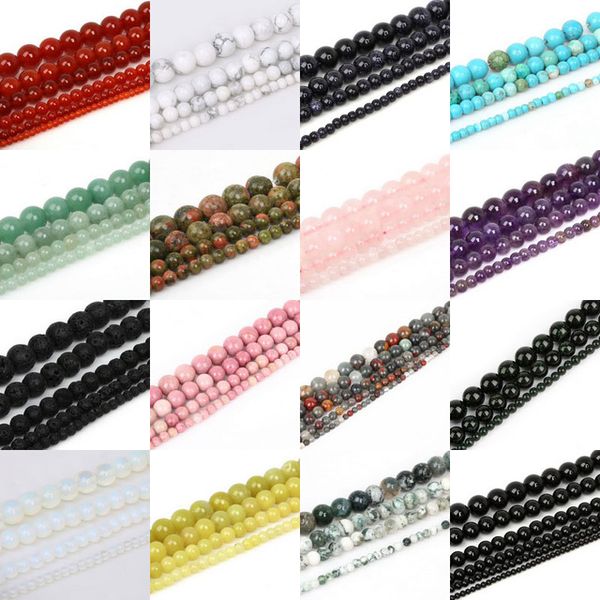 Jewelry & Accessories 4 6 8 10mm Natural Stone Beads Tiger Eye Amazonite Garnet Agates Bulk Round Beads For Jewelry Making DIY
Jewelry & Accessories 4 6 8 10mm Natural Stone Beads Tiger Eye Amazonite Garnet Agates Bulk Round Beads For Jewelry Making DIY