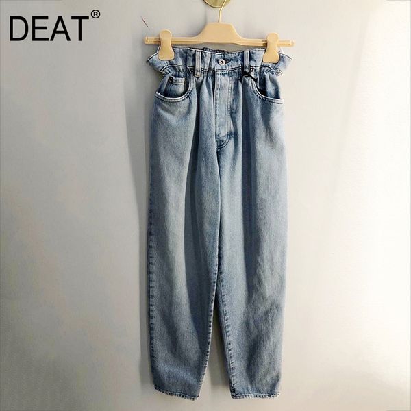 deat 2020 new spring and summer fashion runway styles women ruffles waist full length light denim pants wl57505l, Blue
deat 2020 new spring and summer fashion runway styles women ruffles waist full length light denim pants wl57505l, Blue