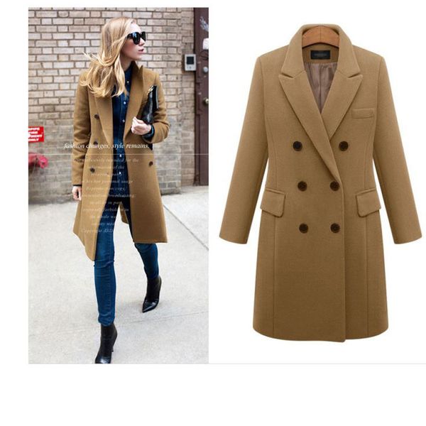 autumn and winter new women's large size was thin and long section woolen coat elegant work office lady long sleeve blazer muje, Black
autumn and winter new women's large size was thin and long section woolen coat elegant work office lady long sleeve blazer muje, Black