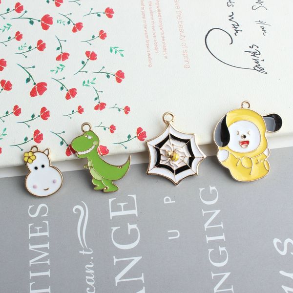 10pcs lovely metal gold colour spider web dinosaur cute cow dog charm alloy pendant necklace bracelet diy metal jewelry handmade, Bronze;silver
10pcs lovely metal gold colour spider web dinosaur cute cow dog charm alloy pendant necklace bracelet diy metal jewelry handmade, Bronze;silver