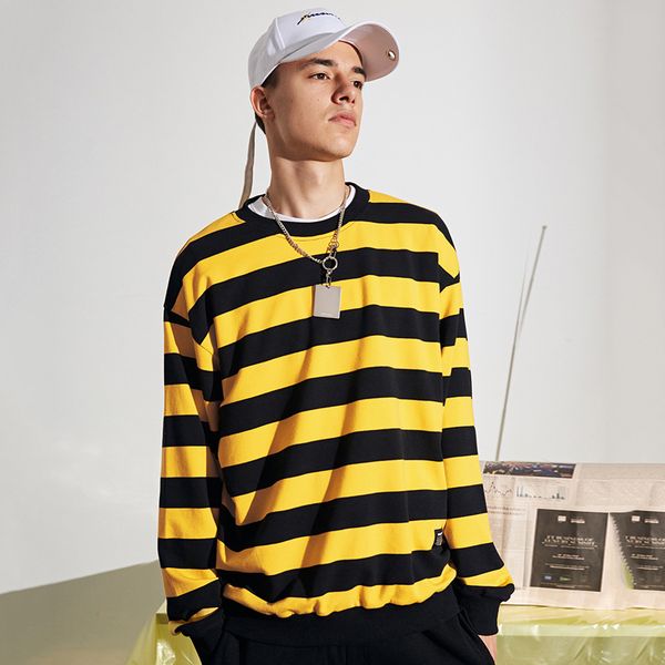 mens brand sweater designer over size striped round neck shirt coat mens luxury hoodies new men clothing, Black
mens brand sweater designer over size striped round neck shirt coat mens luxury hoodies new men clothing, Black