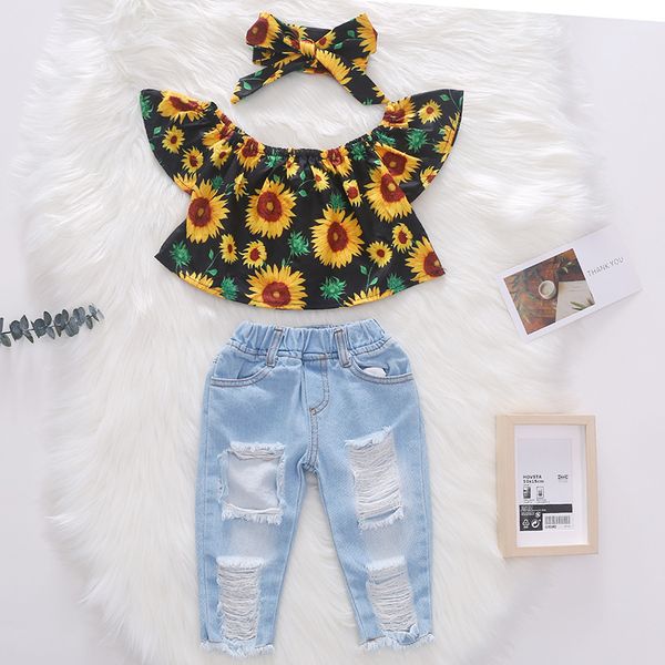 kids clothing sets 2020 summer style girls flower sleeveless children floral clothes jeans set outfits summer clothes 1-5y, White
kids clothing sets 2020 summer style girls flower sleeveless children floral clothes jeans set outfits summer clothes 1-5y, White