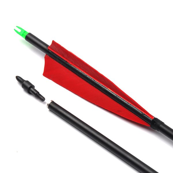 6/12/24pcs 85cm spine 500 carbon arrows with red feather and replaceable tips for recurve compound bow hunting shooting archery
6/12/24pcs 85cm spine 500 carbon arrows with red feather and replaceable tips for recurve compound bow hunting shooting archery
