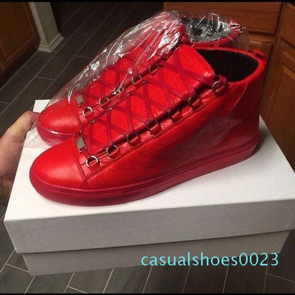 name brand man casual shoes flat kanye west fashion wrinkled leather lace-up high male arena shoes runaway trainer 46 c23, Black
name brand man casual shoes flat kanye west fashion wrinkled leather lace-up high male arena shoes runaway trainer 46 c23, Black