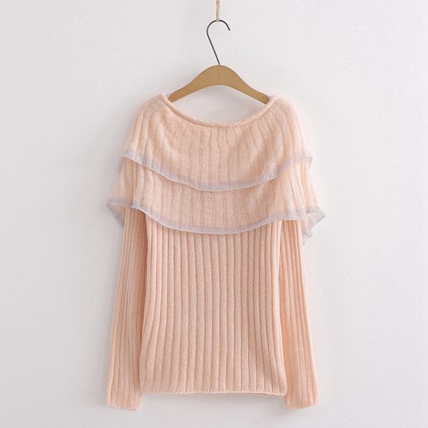 wynne gadis autumn long sleeve knitted pullovers peter pan collar loose sweater coat female tees top, White;black
wynne gadis autumn long sleeve knitted pullovers peter pan collar loose sweater coat female tees top, White;black