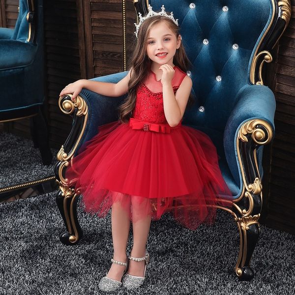children's dress irregular dress mesh short dresses school performance kids, Red;yellow
children's dress irregular dress mesh short dresses school performance kids, Red;yellow