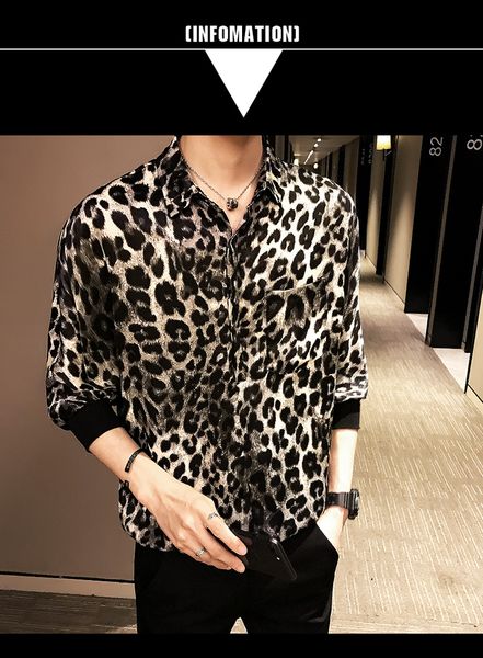 gentle mens best choice fashion brand lively leopard print slim shirt with half sleeve m-2xl for homme
gentle mens best choice fashion brand lively leopard print slim shirt with half sleeve m-2xl for homme