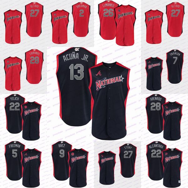 2019 AllStar 9 Javier Baez Ronald Acuna Jr. Christian Yelich Cody Bellinger Freddie Freeman Nolan Arenado Mike Trout Alex Bregman Jersey
2019 AllStar 9 Javier Baez Ronald Acuna Jr. Christian Yelich Cody Bellinger Freddie Freeman Nolan Arenado Mike Trout Alex Bregman Jersey