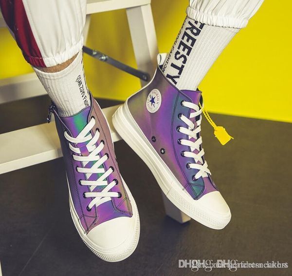 2019 new 3m chameleon casual sports high-men's shoes low-canvas running shoes sneakers, Black
2019 new 3m chameleon casual sports high-men's shoes low-canvas running shoes sneakers, Black