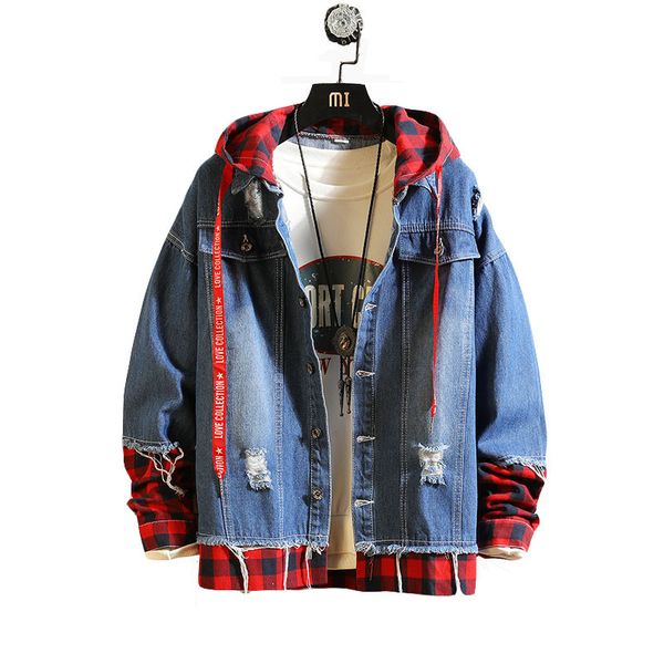 2020 new style fashion slim fit men casual denim jackets/man high-grade pure cotton fake two piece grid cowboy jacket s-xxxl, Black;brown
2020 new style fashion slim fit men casual denim jackets/man high-grade pure cotton fake two piece grid cowboy jacket s-xxxl, Black;brown