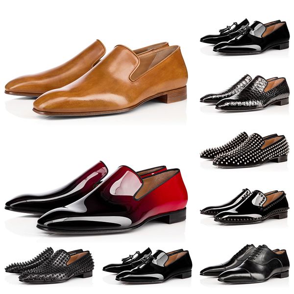 red bottoms mens luxury designer dress shoes slip-on genuine leather studded spikes flat casual mens wedding dress shoes 38-47, Black
red bottoms mens luxury designer dress shoes slip-on genuine leather studded spikes flat casual mens wedding dress shoes 38-47, Black