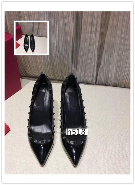 luxury patent leather women pointed toe studs pumps rivet stiletto wedding high heels 8.5cm wholesale, Black
luxury patent leather women pointed toe studs pumps rivet stiletto wedding high heels 8.5cm wholesale, Black