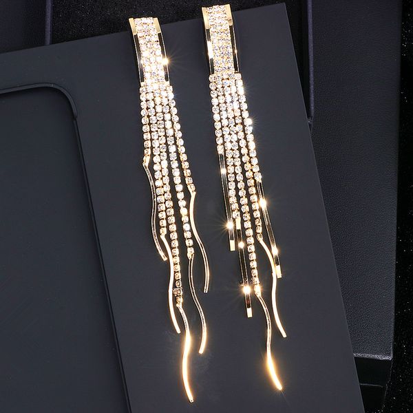 trendy elegant rhinestone long tassel earrings for women luxury crystal big dangle drop earrings for wedding party jewelry wx222, Golden
trendy elegant rhinestone long tassel earrings for women luxury crystal big dangle drop earrings for wedding party jewelry wx222, Golden