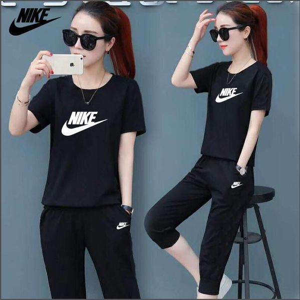 m-3xl summer letters print tracksuit women's 2019nike short sleeve t-shirt + shorts pants outfit sports suit brand streetwear
m-3xl summer letters print tracksuit women's 2019nike short sleeve t-shirt + shorts pants outfit sports suit brand streetwear