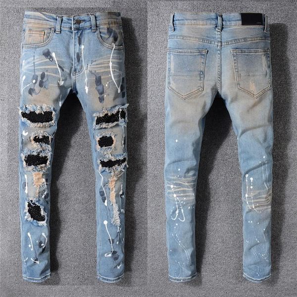 брендовые джинсы мужские рваные байкерские джинсы slim fit мотоциклетный байкер джинсовые новые пришедшие дизайнерские брюки хип-хоп мужские, Blue
брендовые джинсы мужские рваные байкерские джинсы slim fit мотоциклетный байкер джинсовые новые пришедшие дизайнерские брюки хип-хоп мужские, Blue