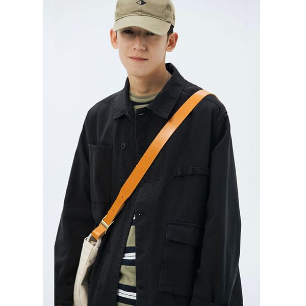 men double breasted vintage fashion casual cargo jacket outerwear male high street hip hop coat spring autumn overcoat, Tan;black
men double breasted vintage fashion casual cargo jacket outerwear male high street hip hop coat spring autumn overcoat, Tan;black
