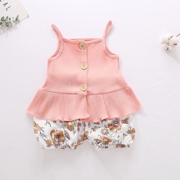 summer 2 pieces toddler baby girls clothes suspender vest +floral print shorts clothes outfits set, White
summer 2 pieces toddler baby girls clothes suspender vest +floral print shorts clothes outfits set, White