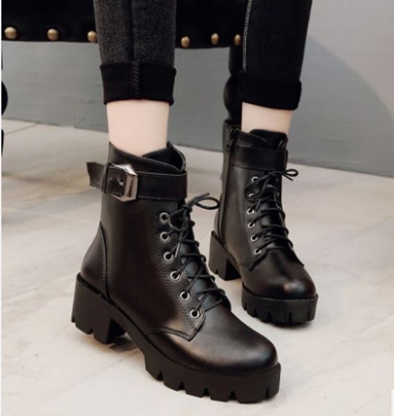 fashion leather martins boots woman shoes winter warm lace-up ankle boots for woman waterproof platform drop, Black
fashion leather martins boots woman shoes winter warm lace-up ankle boots for woman waterproof platform drop, Black
