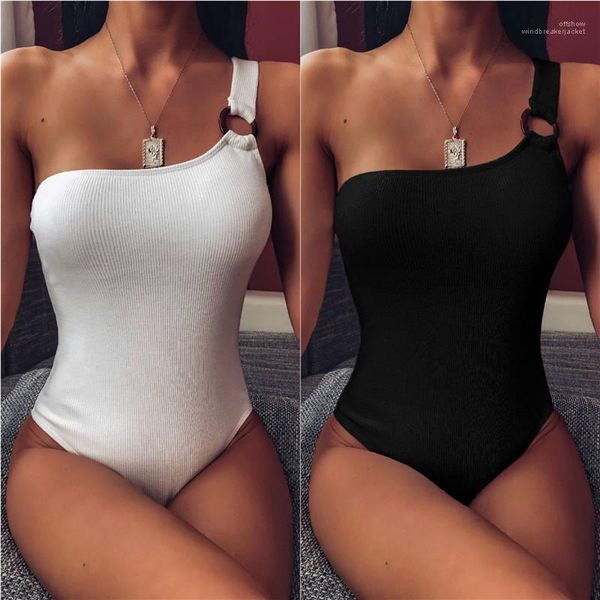 one shoulder ring ladies bikini summer womens beach bathing clothing pure one piece womens swimwear sexy, White;black
one shoulder ring ladies bikini summer womens beach bathing clothing pure one piece womens swimwear sexy, White;black