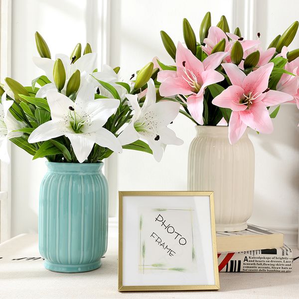 1pc pvc fresh style lily rose artificial flowers bouquet multicolor rose flower scrapbooking for home wedding decoration indoor
1pc pvc fresh style lily rose artificial flowers bouquet multicolor rose flower scrapbooking for home wedding decoration indoor