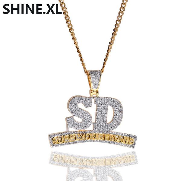 iced out полный циркон письмо sd кулон ожерелье supplyondemand золото серебряная цепь для мужчин женщин хип хоп ювелирные изделия, Silver
iced out полный циркон письмо sd кулон ожерелье supplyondemand золото серебряная цепь для мужчин женщин хип хоп ювелирные изделия, Silver