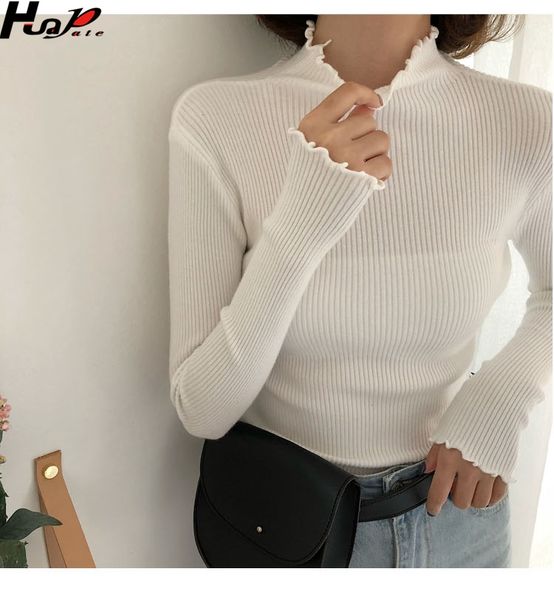 2019 autumn and winter new fashion sweater half-high collar knitted bottoming shirt long-sleeved shirt women's slim wild pullove, White;black
2019 autumn and winter new fashion sweater half-high collar knitted bottoming shirt long-sleeved shirt women's slim wild pullove, White;black