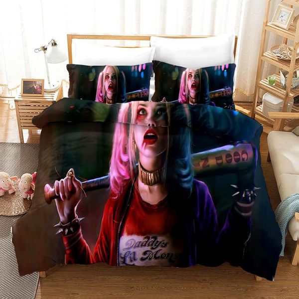 3d harry quinn print bedding set duvet covers pillowcases one piece comforter bedding sets bedclothes bed linen 04