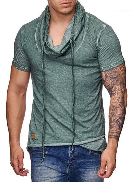 mens solid color fitness tshirt high collar short sleeve mens designer teenager fashion tees, White;black
mens solid color fitness tshirt high collar short sleeve mens designer teenager fashion tees, White;black