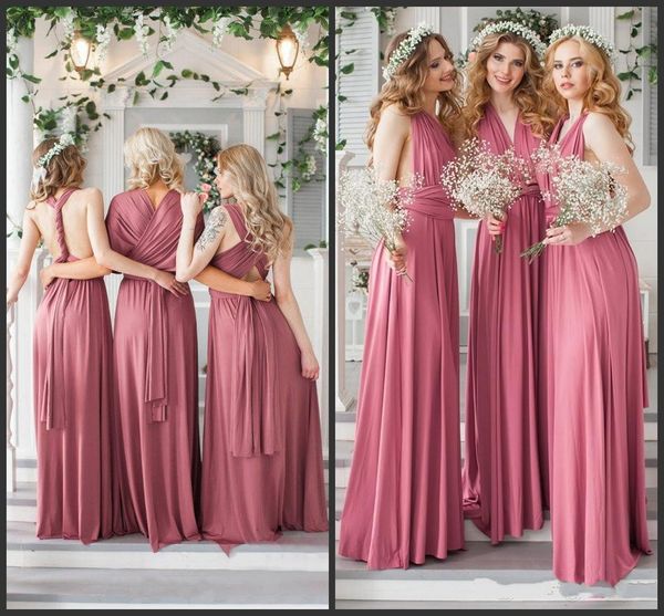 simple dusky pink convertible a line bridesmaids dresses pleats chiffon boho beach wedding maid of honor gowns custom, White;pink
simple dusky pink convertible a line bridesmaids dresses pleats chiffon boho beach wedding maid of honor gowns custom, White;pink