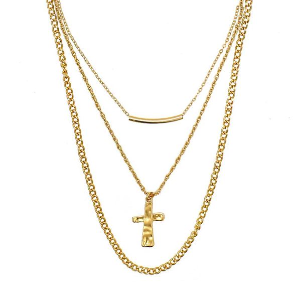 aensoa fashion multiple layers cross pendant necklaces for women charm gold color chokers necklace boho collare bijoux gift, Silver
aensoa fashion multiple layers cross pendant necklaces for women charm gold color chokers necklace boho collare bijoux gift, Silver