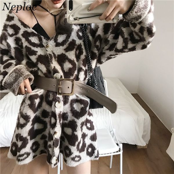 neploe mohair sweater cardigan leopard medium-long knitted coat long sleeve women clothes sashes design sweater jacket 37705, White;black
neploe mohair sweater cardigan leopard medium-long knitted coat long sleeve women clothes sashes design sweater jacket 37705, White;black