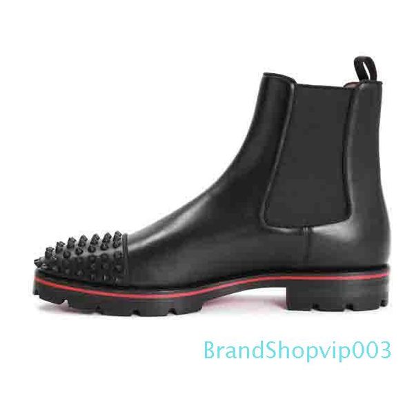 fashion luxury men boots red bottom design men ankle boots low heels genuine leather suede with rivets melon spikes flat short knight bo, Black
fashion luxury men boots red bottom design men ankle boots low heels genuine leather suede with rivets melon spikes flat short knight bo, Black