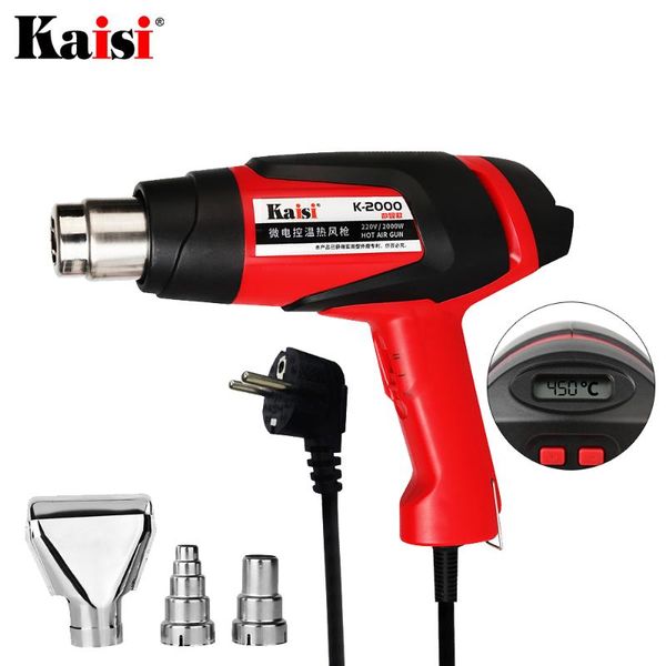 kaisi 2000w 220v air gun industrial electric variable temperature lcd display heat guns film thermal power tool 
kaisi 2000w 220v air gun industrial electric variable temperature lcd display heat guns film thermal power tool