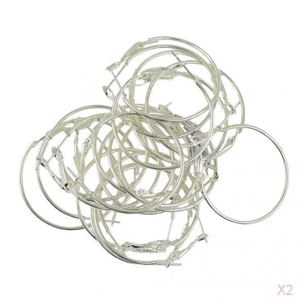 2x 20pcs fashion women copper silver round big large hoop huggie loop earrings, Golden;silver
2x 20pcs fashion women copper silver round big large hoop huggie loop earrings, Golden;silver