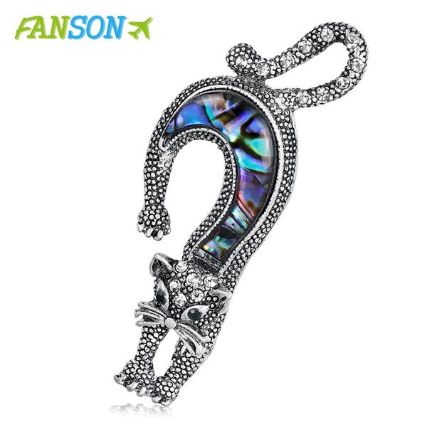 fanson 2020 new natural shell cat brooches women lovely running cat animal brooch pins gifts, Gray
fanson 2020 new natural shell cat brooches women lovely running cat animal brooch pins gifts, Gray