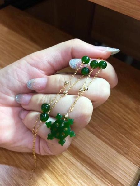 zhe ru jewelry 14k gold inlaid natural hetian jasper spinach green snowflake pendant necklace clavicle chain, Silver
zhe ru jewelry 14k gold inlaid natural hetian jasper spinach green snowflake pendant necklace clavicle chain, Silver