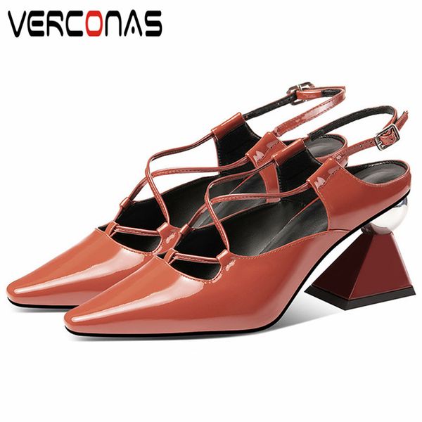 verconas 2020 fashion woman sandals woman pumps classic design cross-tied office lady pointed toe strange high heels shoes, Black
verconas 2020 fashion woman sandals woman pumps classic design cross-tied office lady pointed toe strange high heels shoes, Black
