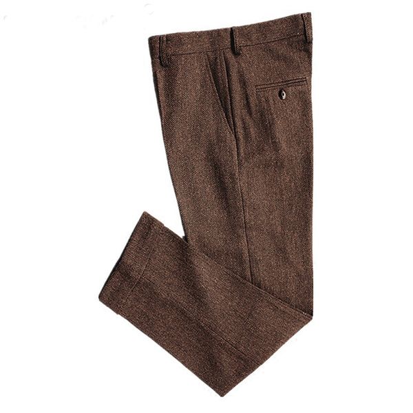 classic men's pants tweed mens wool trousers brown woolen thick warm suit pant for winter slim herringbone man pants, White;black
classic men's pants tweed mens wool trousers brown woolen thick warm suit pant for winter slim herringbone man pants, White;black