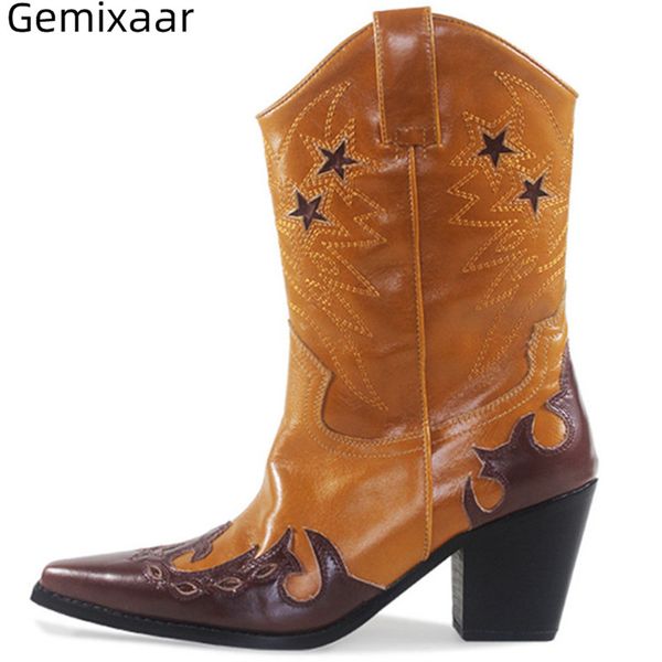 boots women mixed patchwork design decor cut-out-stars point toe chic square heel slip on fashion walking shoes woman boots 42, Black
boots women mixed patchwork design decor cut-out-stars point toe chic square heel slip on fashion walking shoes woman boots 42, Black
