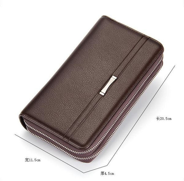 designer- clutch bag men wallets black brown luxury large capacity gift for male double zipper long wallet handbag purse, Red;black
designer- clutch bag men wallets black brown luxury large capacity gift for male double zipper long wallet handbag purse, Red;black