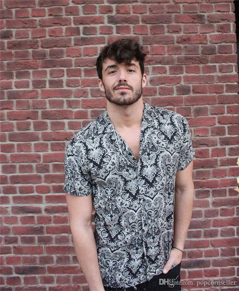 street style short sleeve loose shirts summer new style mens shirts totem printed mens designer shirts fashionable, White;black
street style short sleeve loose shirts summer new style mens shirts totem printed mens designer shirts fashionable, White;black