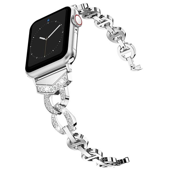 Rhinestone Watch Bands for Apple Watch 5 4 3 2 1 38mm/40mm 42mm/44mm Women Stainless Steel Diamond Replacement Straps for iWatch Series
Rhinestone Watch Bands for Apple Watch 5 4 3 2 1 38mm/40mm 42mm/44mm Women Stainless Steel Diamond Replacement Straps for iWatch Series