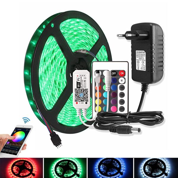 bluetooth rgb led light strip 5050 wifi dc 12v waterproof flexible ribbon led diode tape 5m 60 leds/m + controller power adapter
bluetooth rgb led light strip 5050 wifi dc 12v waterproof flexible ribbon led diode tape 5m 60 leds/m + controller power adapter