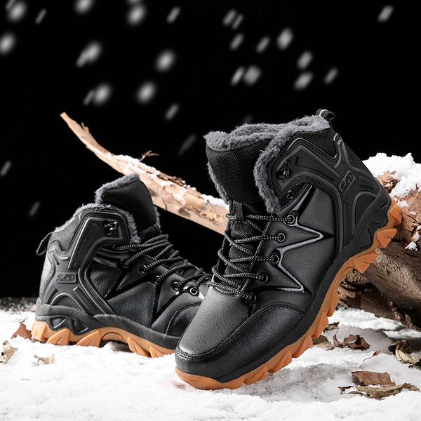 2020 new outdoor men's snow boots super warm plush suede winter boots men's casual winter sports shoes shoe size: 39-46, Black
2020 new outdoor men's snow boots super warm plush suede winter boots men's casual winter sports shoes shoe size: 39-46, Black