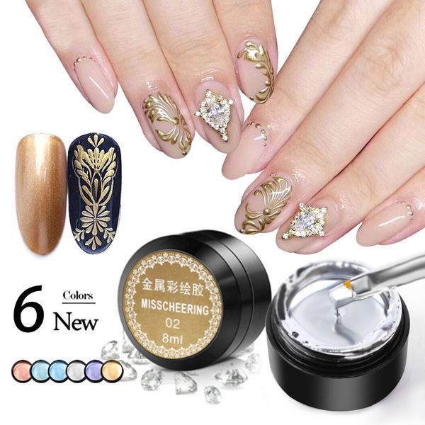 nail art metal painting gel gold silver blue mirror effect liner gel for uv nail polish 8ml wire drawing spider mz122, Red;pink
nail art metal painting gel gold silver blue mirror effect liner gel for uv nail polish 8ml wire drawing spider mz122, Red;pink