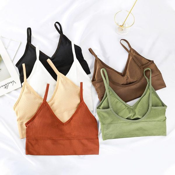 women tank crop bra underwear seamless tube back hollow lingerie wire breathable intimates with removable padded, Black;white
women tank crop bra underwear seamless tube back hollow lingerie wire breathable intimates with removable padded, Black;white