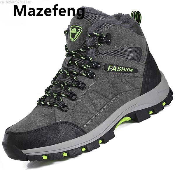 classic men winter boots plush warm men snow boots waterproof non-slip ankle lace-up outdoor male hiking shoes 39-45, Black
classic men winter boots plush warm men snow boots waterproof non-slip ankle lace-up outdoor male hiking shoes 39-45, Black